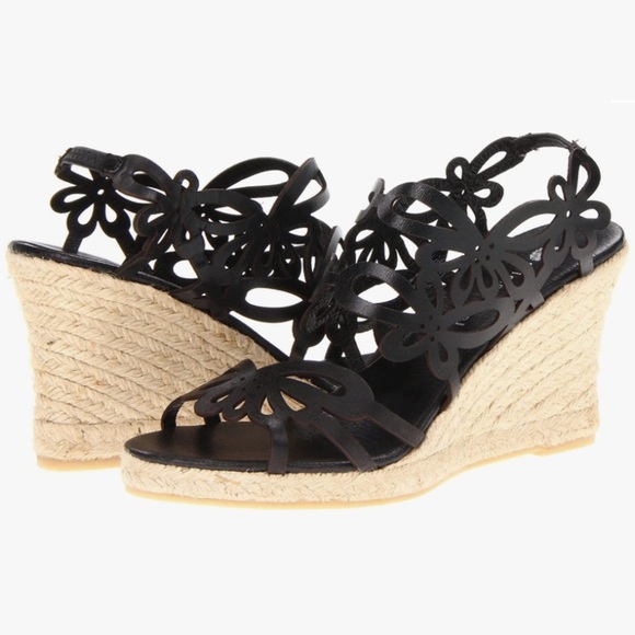 Eric Michael ‘Jillian’ Classic espadrille wedge heel Size 6 1/2 - Picture 1 of 6